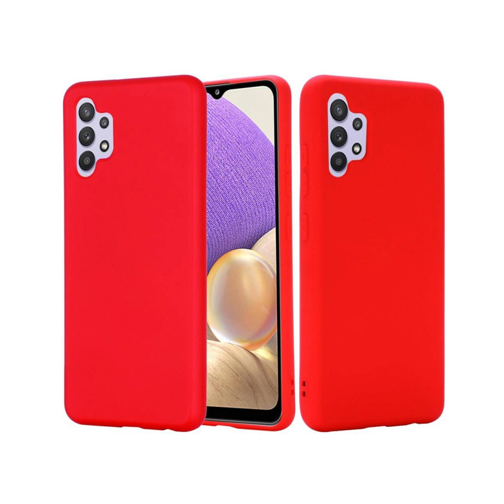 Husa Samsung Galaxy A32 4G Lemontti Silicon Silky Rosu [4]