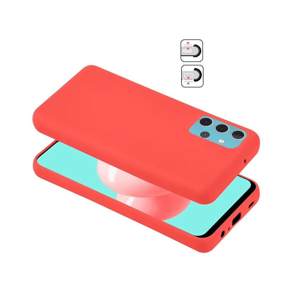 Husa Samsung Galaxy A32 5G Lemontti Silicon Silky Rosu [3]