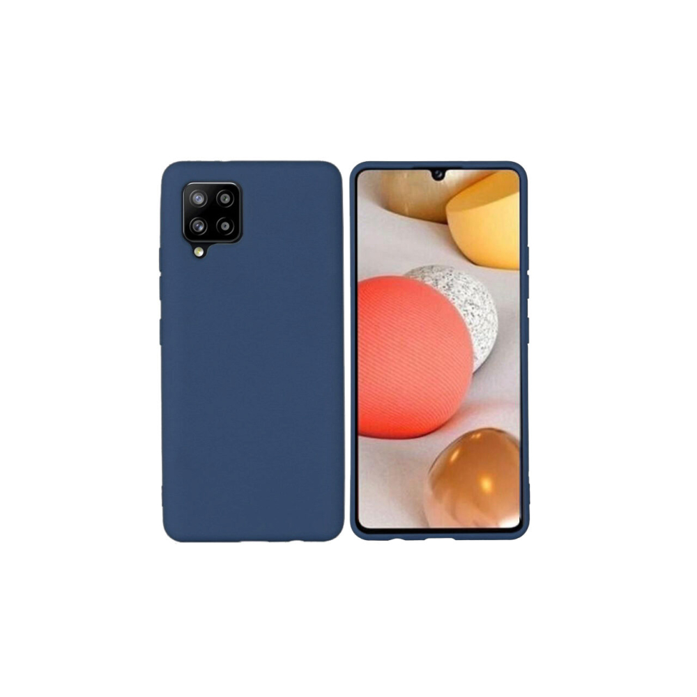 Husa Samsung Galaxy A42 5G Lemontti Silicon Silky Albastru Inchis [2]