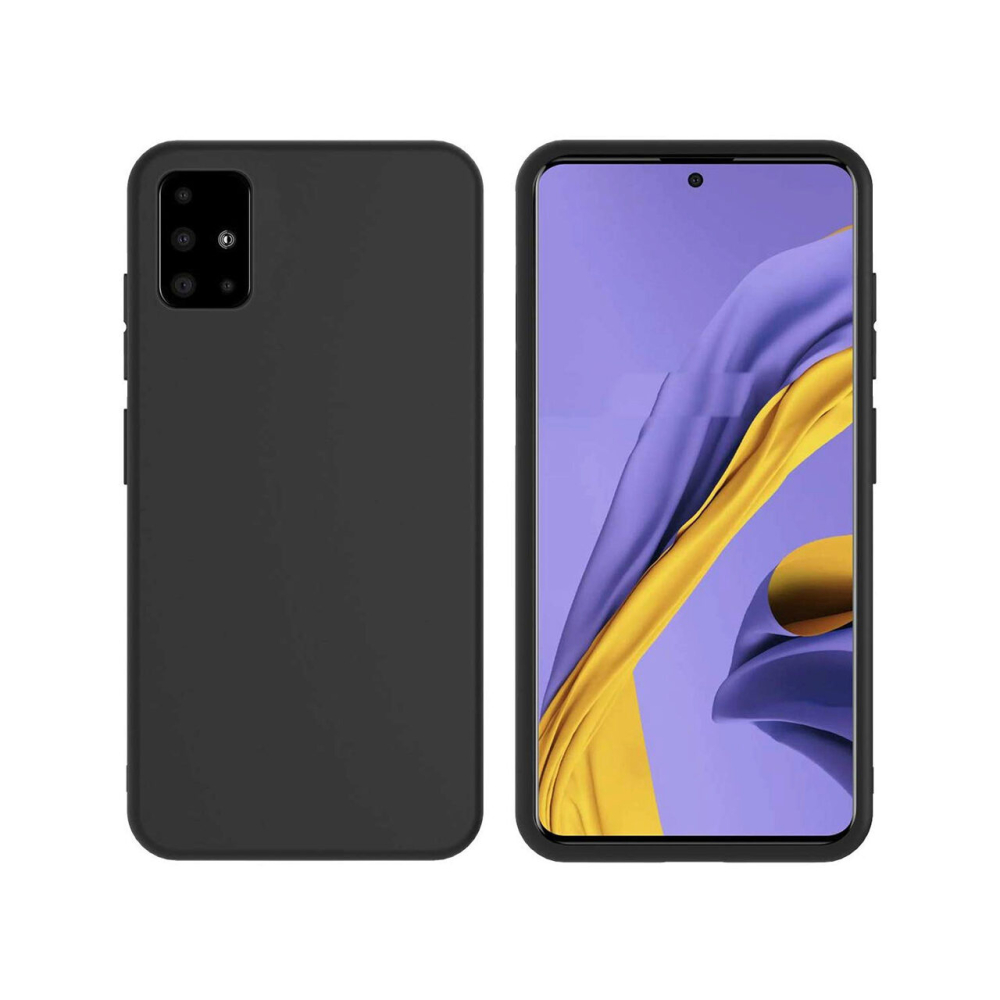 Husa Samsung Galaxy A51 4G Lemontti Silicon Silky Negru [6]