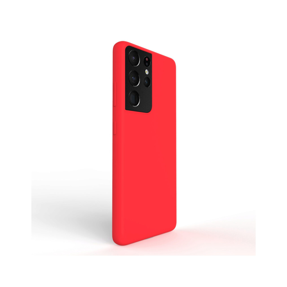 Husa Samsung Galaxy S21 Ultra Lemontti Liquid Silicon Red [5]