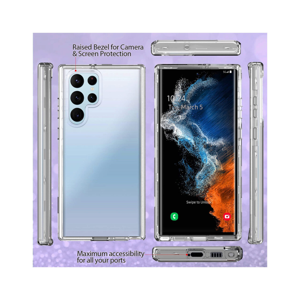 Husa Samsung Galaxy S22 Ultra Devia Shark Series Clear [3]