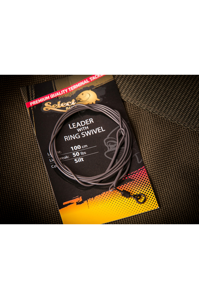 Inaintas Select Baits Leader with Ring Swivel 100cm / 50lb [2]