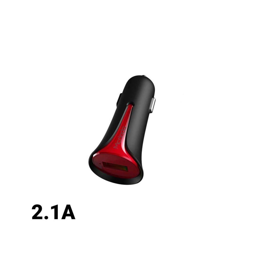 Incarcator Auto 2.1A Mcdodo USB Black Mask Red [2]