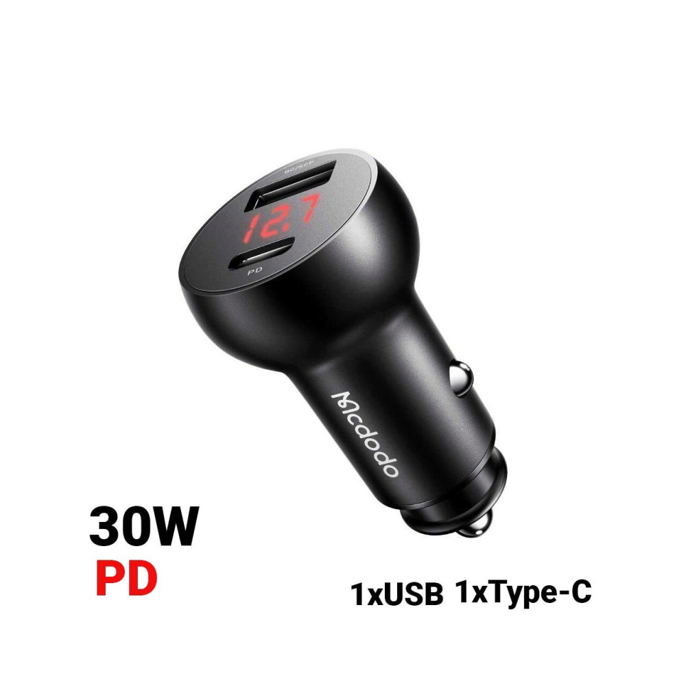 Incarcator Auto Dual Port 30W Mcdodo Mushrooms Series Black [4]