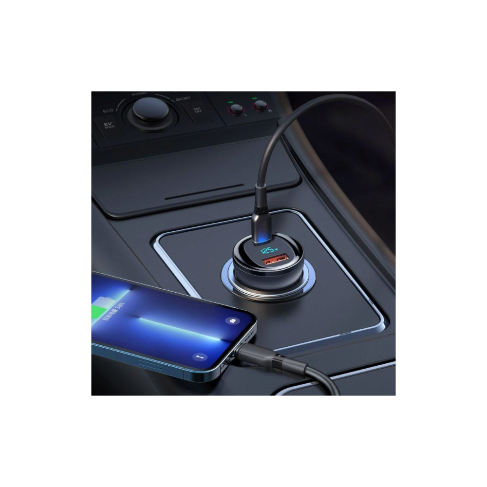 Incarcator Auto Mcdodo Aurora Series Digital Display PD Fast Charger USB-Type-C 95W Black [6]