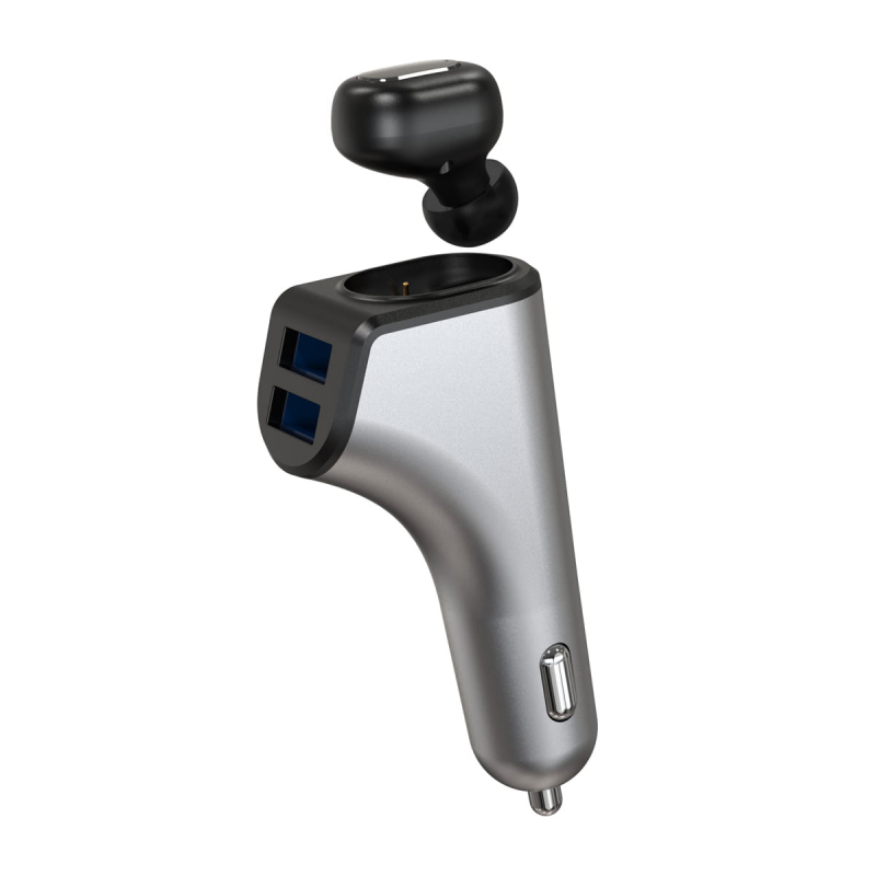 Incarcator auto Platinet PLCRBT2 44639, 2in1 DUOS 2xUSB + Bluetooth, in 12/24V, out 3.1A [5]