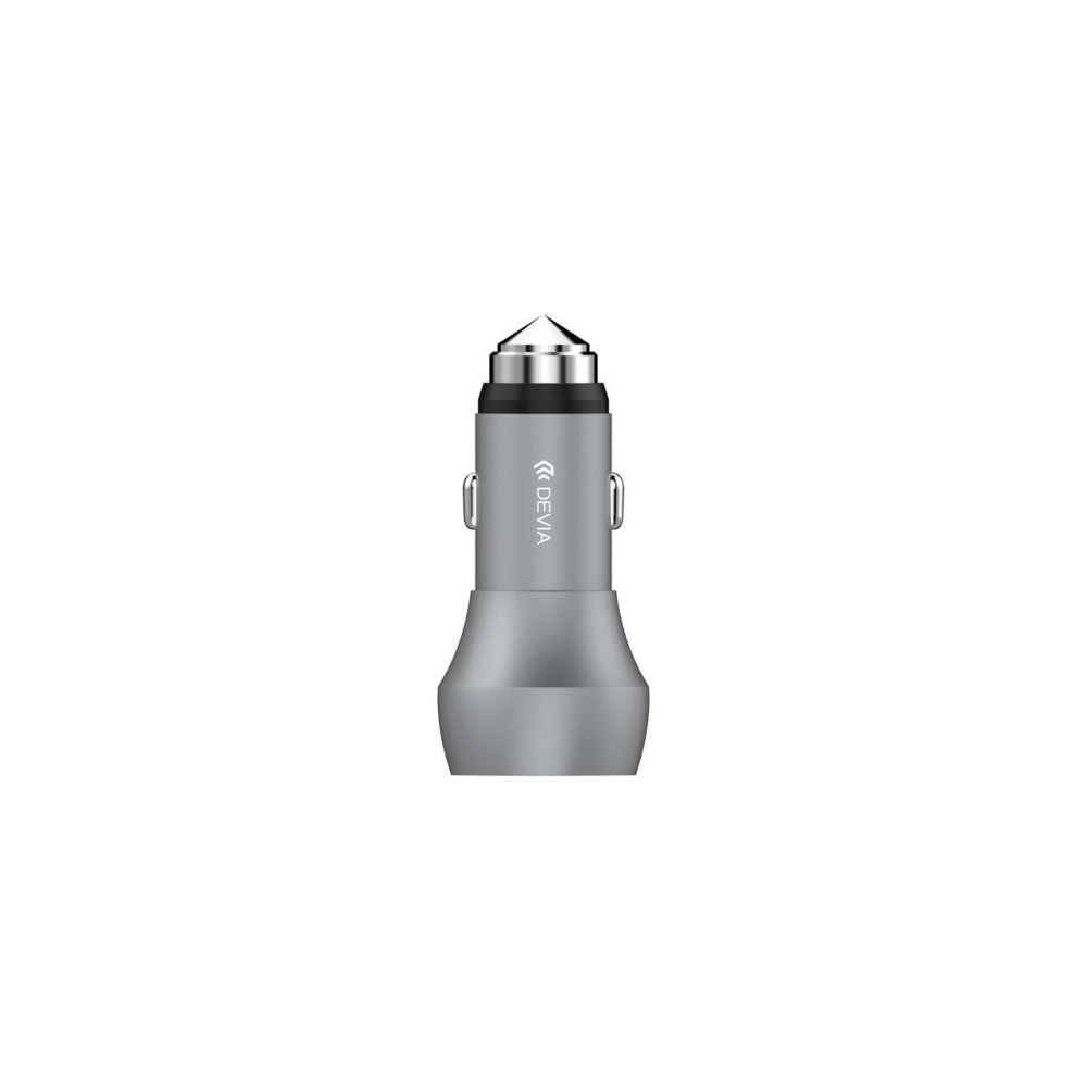 Incarcator Auto Qualcomm 3.0 3A Devia Hammer Dual USB Space Gray [5]