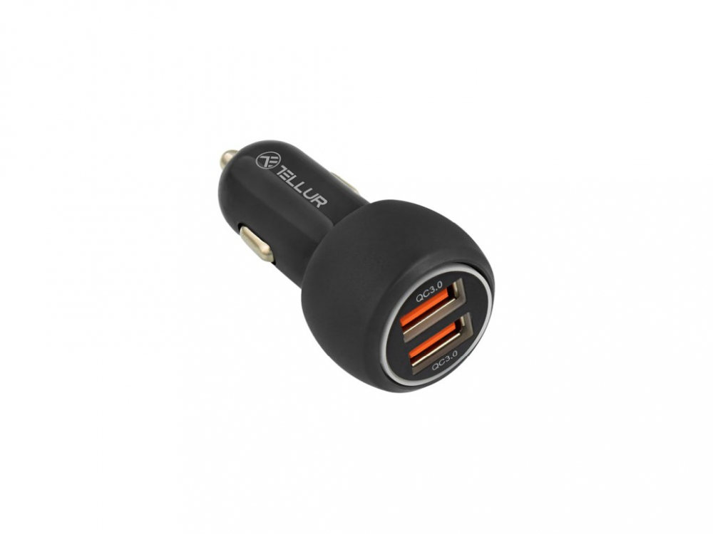 Încărcător auto Tellur FCC8 6A 36W (QC 3.0 + QC 3.0), negru [2]