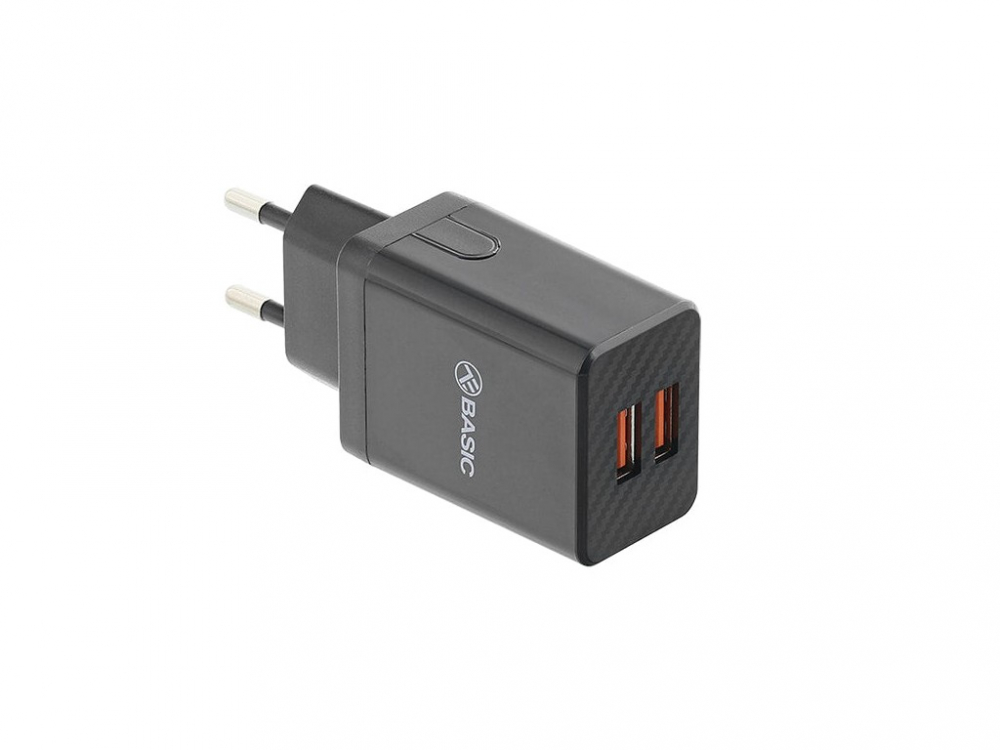 Încărcător priză Tellur Basic HC204, 2xUSB, 2.4A, negru [1]