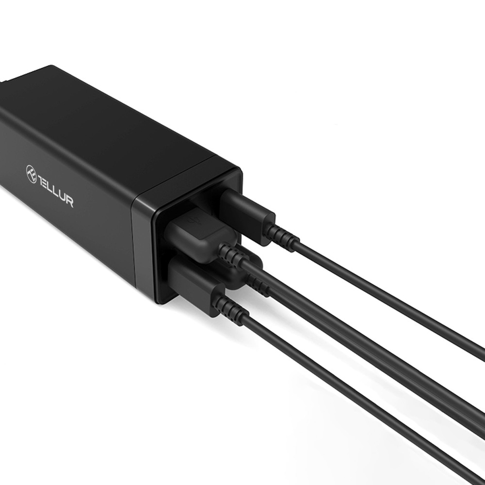 Încărcător priză Tellur PDHC2 65W (2xPD 2xQC3.0), EU,UK,US, negru [3]