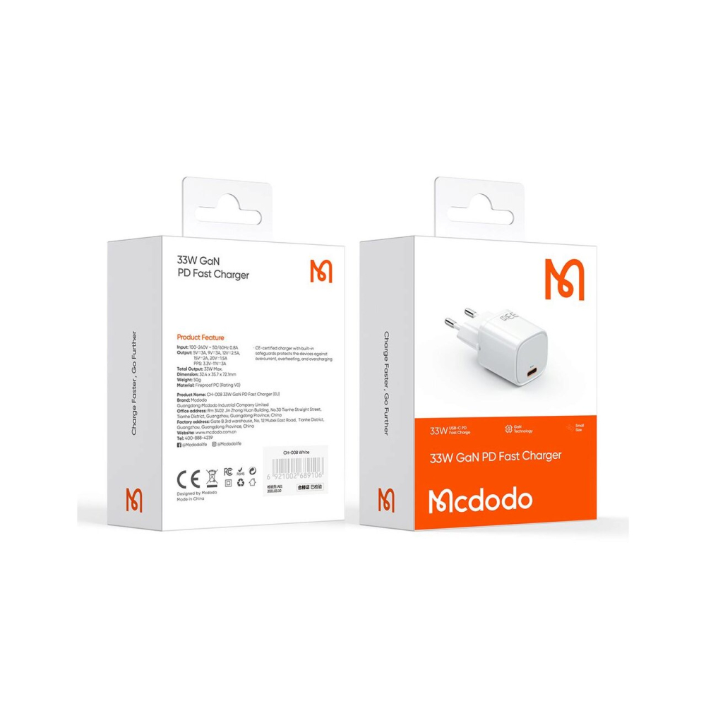 Incarcator Retea Mcdodo Nano Series PD 33W White [4]