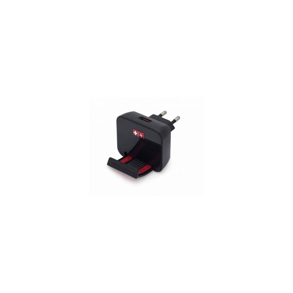 Incarcator Retea Swiss Charger USB Negru 1A [2]