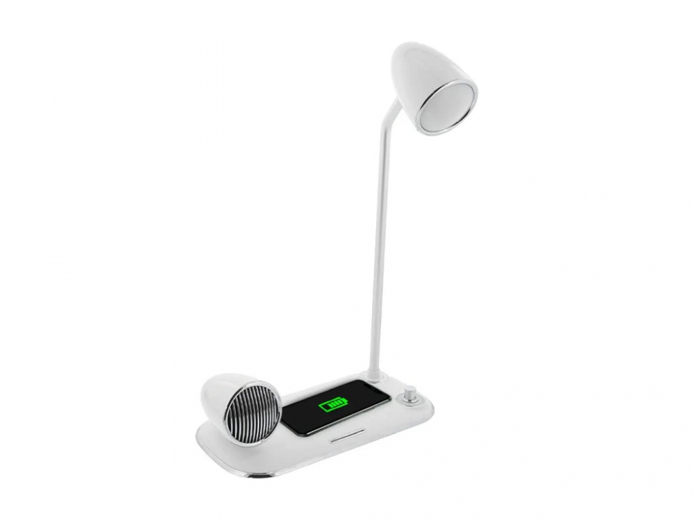Încărcător wireless birou Tellur, 15W, Boxă Bluetooth 5W, Lampă de birou, Tellur Nostalgia, Alb [1]