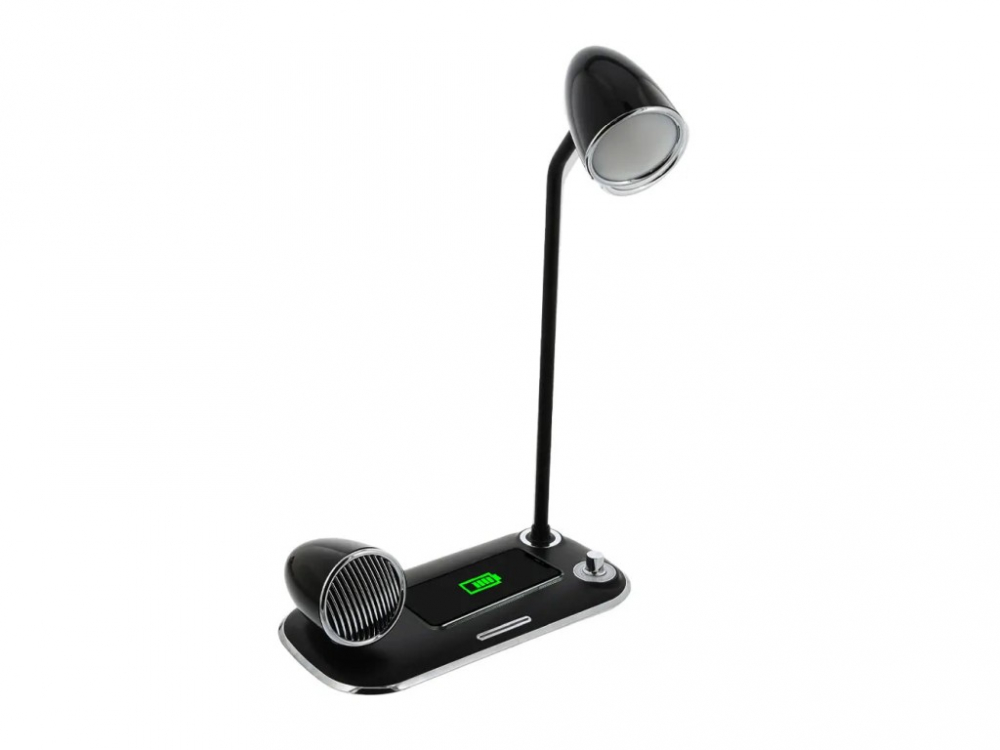Încărcător wireless birou Tellur, 15W, Boxă Bluetooth 5W, Lampă de birou, Tellur Nostalgia, Negru [1]