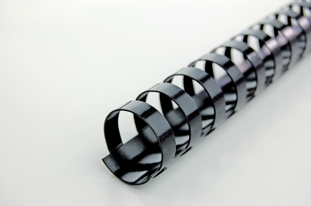 Inel plastic 8mm negru pt 45 coli 100/cut gbc [3]