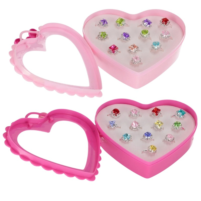 Inele - diamant, cutie inima, 13 cm, set 12 buc, MegaCreative 543826 [2]