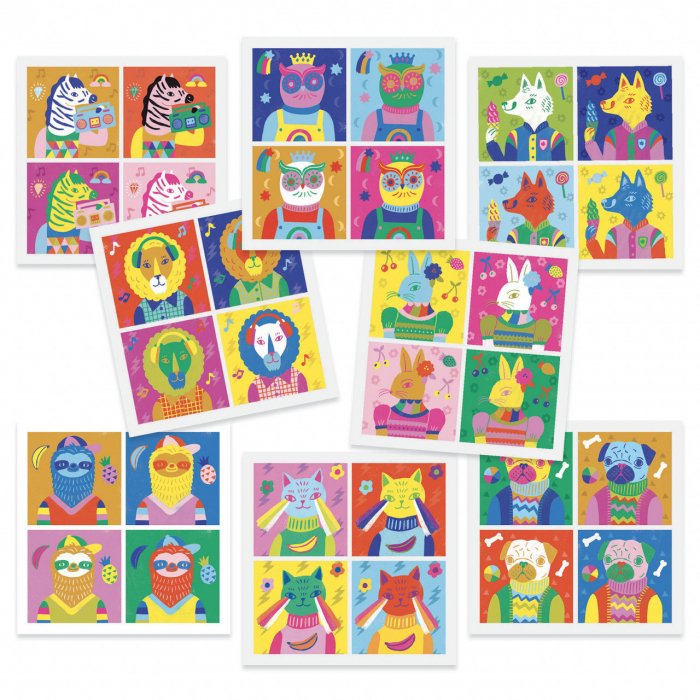 Activitate de colaj, Inspired by Andy Warhol, Djeco, varsta 3 - 6, 6 - 9, 9+ ani, Baiat, Fata [2]