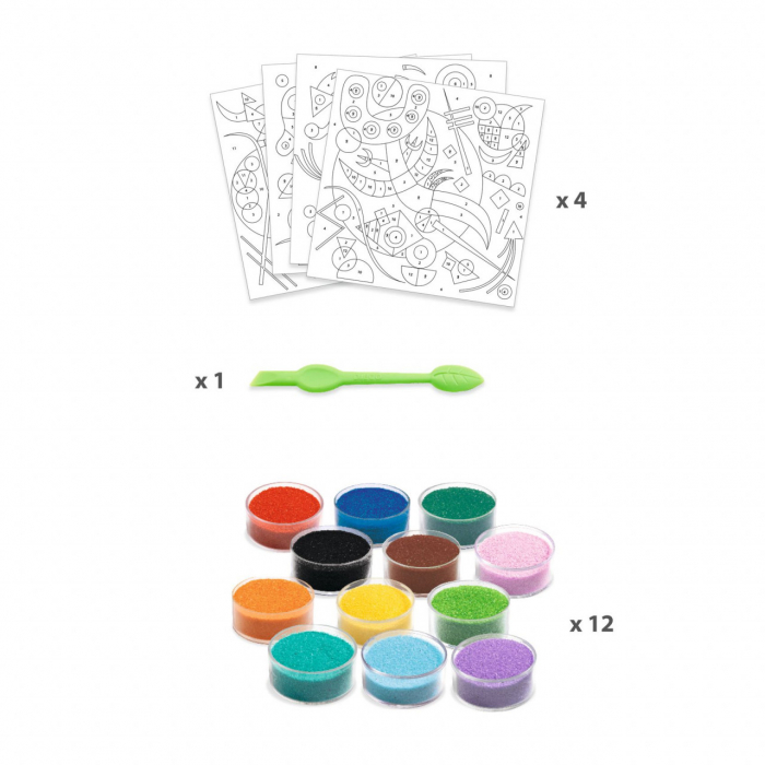 Desene cu nisip colorat, Inspired by Kandinsky, Djeco, varsta 6 - 9, 9+ ani, Baiat, Fata [3]