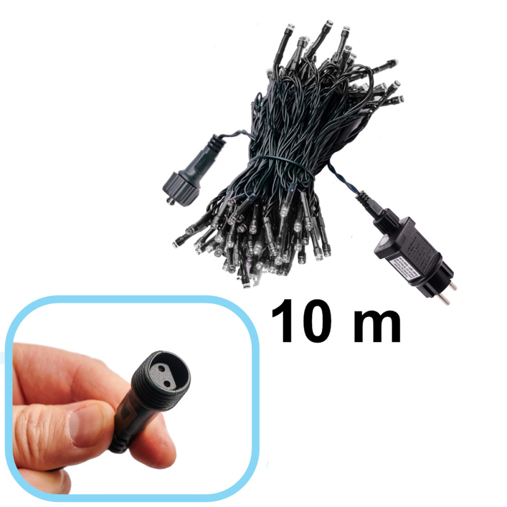 Instalatie Luminoasa LED 10M 100 LED Alb Rece cu 8 Moduri [4]