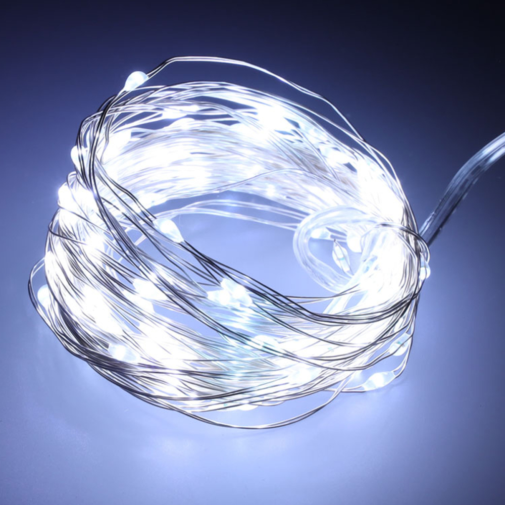Instalatie Luminoasa LED pe Fir 5M 50 LED Alb Rece cu Baterii [3]