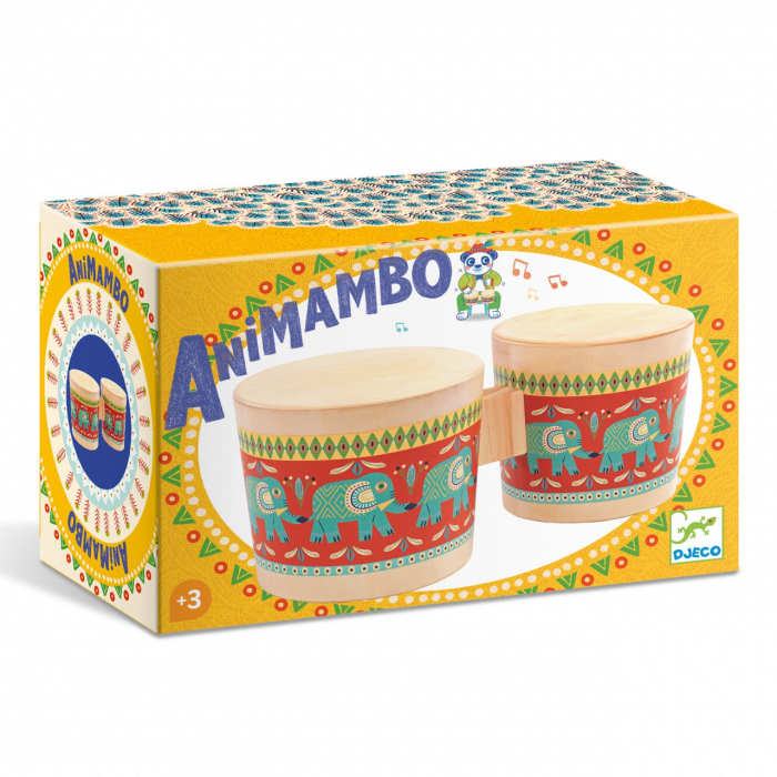 Instrument muzical Bongo din lemn, Djeco, varsta 3 - 6, 6 - 9 ani, Baiat, Fata [4]