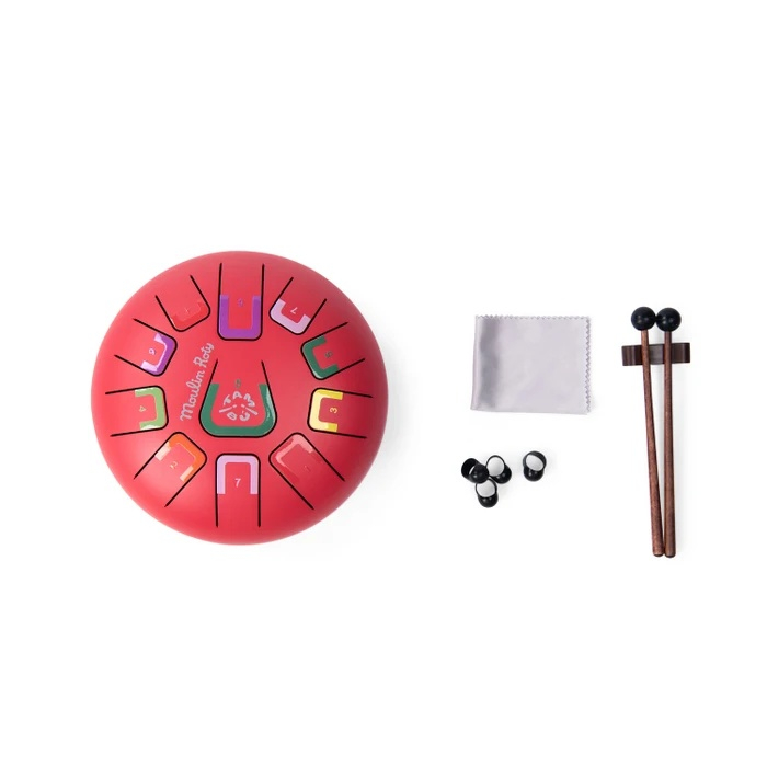 Instrument muzical Toba metalica rosie, Moulin Roty Baiat, Fata, varsta 3 - 6 ani, 6 - 9 ani [5]