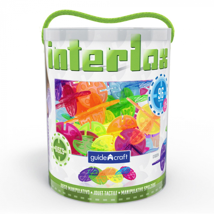 Interlox discuri interconectabile, 96 piese, Guidecraft, 3-9 ani [5]
