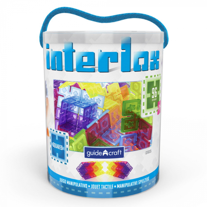 Interlox, patrate interconectabile, 96 piese, Guidecraft, 3-9 ani [6]
