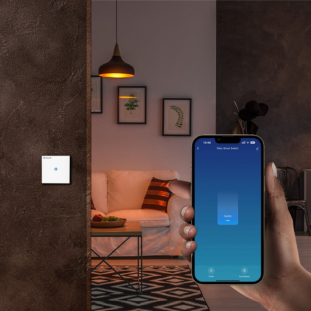 Întrerupător WiFi Tellur Smart, SS1N, 1 port, 1800W, 10A [5]