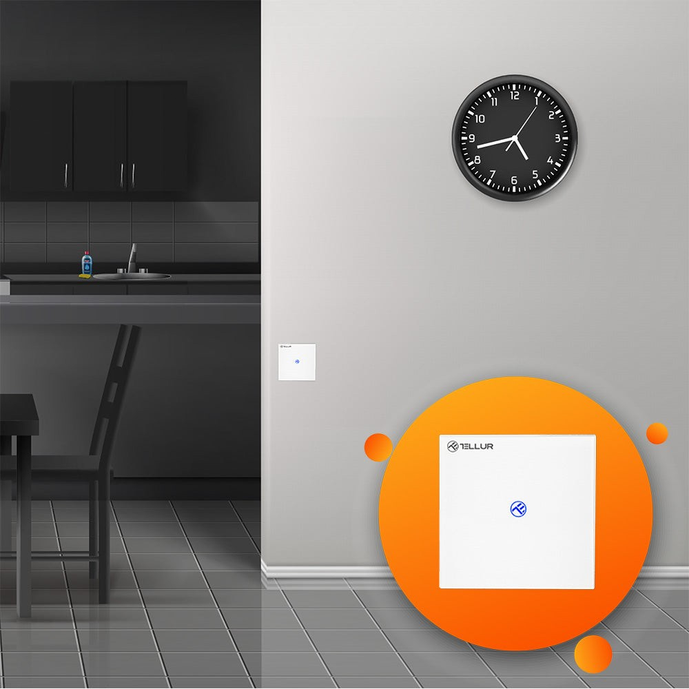 Întrerupător WiFi Tellur Smart, SS1N, 1 port, 1800W, 10A [4]