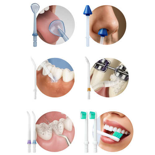 Irigator Bucal, Dus Oral, 5 moduri, 8 capete, 300 ml, Negru [5]