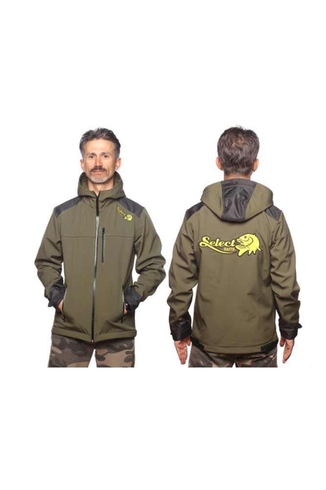Jacheta Select Baits New Wave Softshell Fleece Insulated Green/Black Jacket XXL [3]