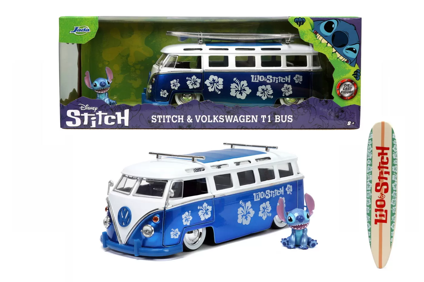 Jada autobuz metalic si figurina stitch scara 1:24 [8]