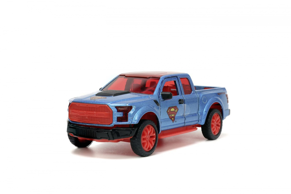 Jada dc set figurina metalica superman si masinuta 2017 ford f 150 raptor scara 1:32 [2]