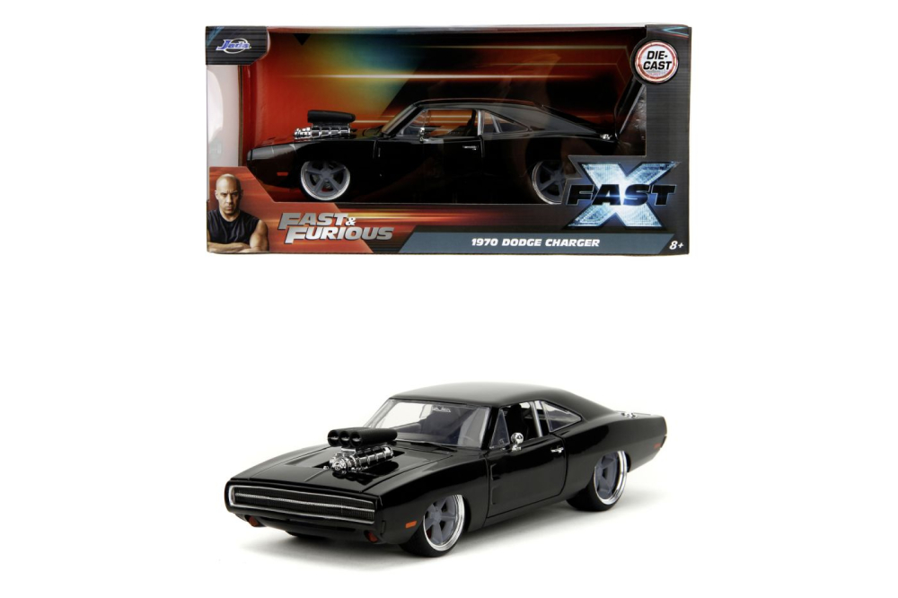 Jada fast and furious masinuta metalica dodge charger 1970 negru scara 1 la 24 [3]