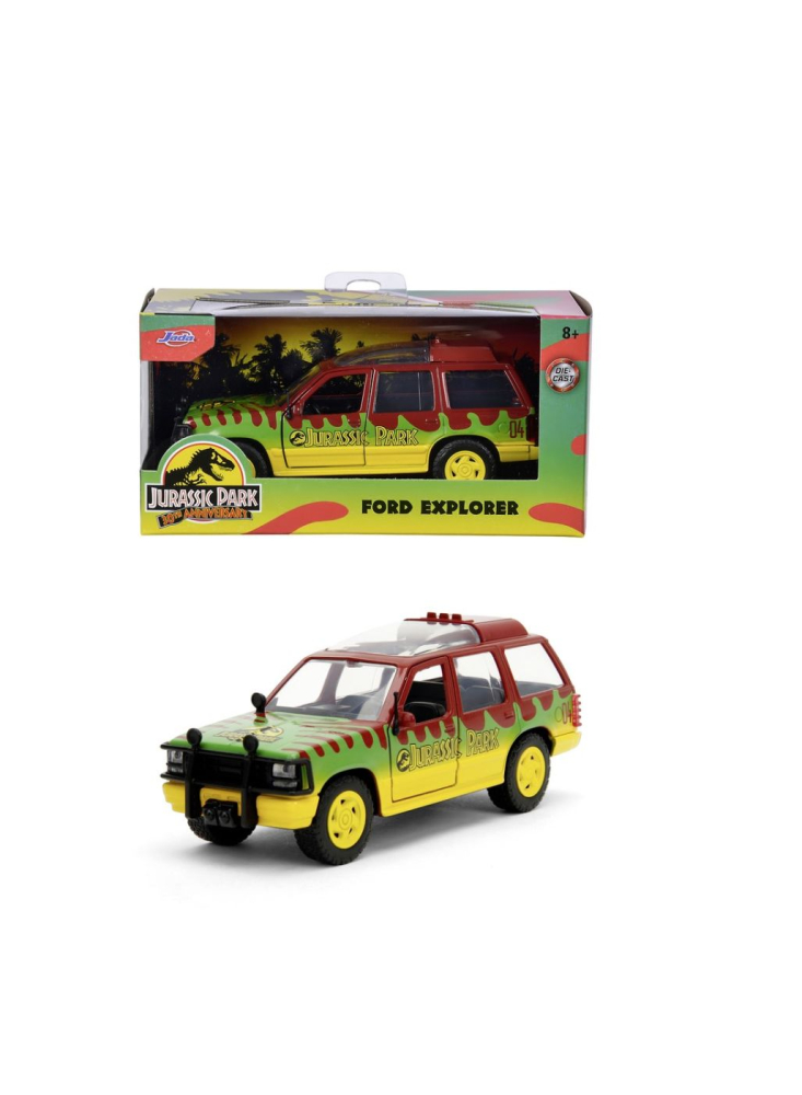 Jada jurassic world 30th anniversary masinuta metalica ford explorer 1993 scara 1 la 32 [5]