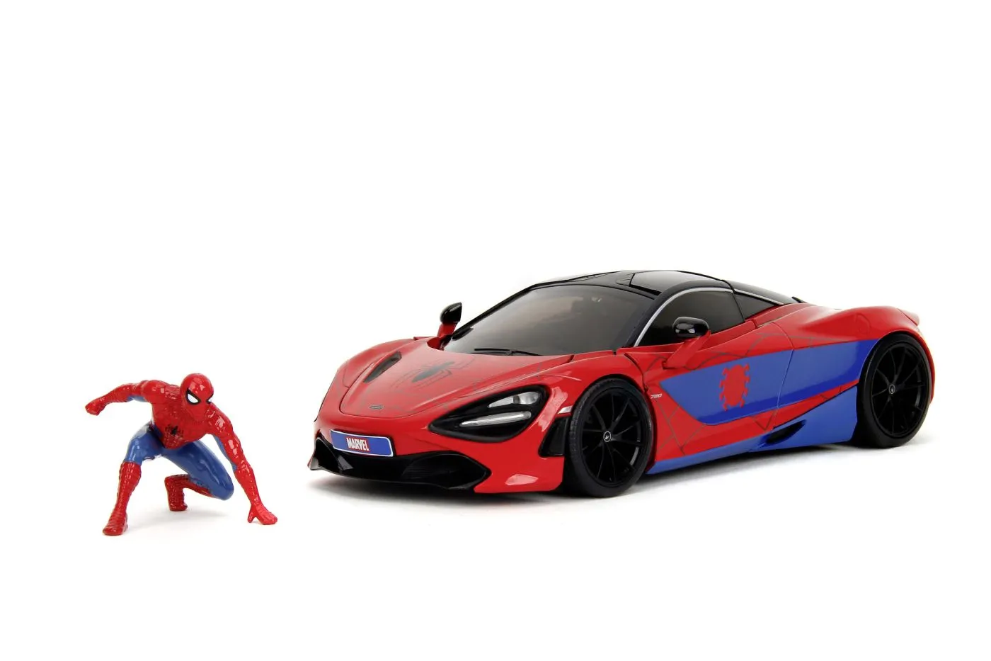 Jada marvel set figurina spider man si masinuta metalica mclaren 720s scara 1 la 24 [2]