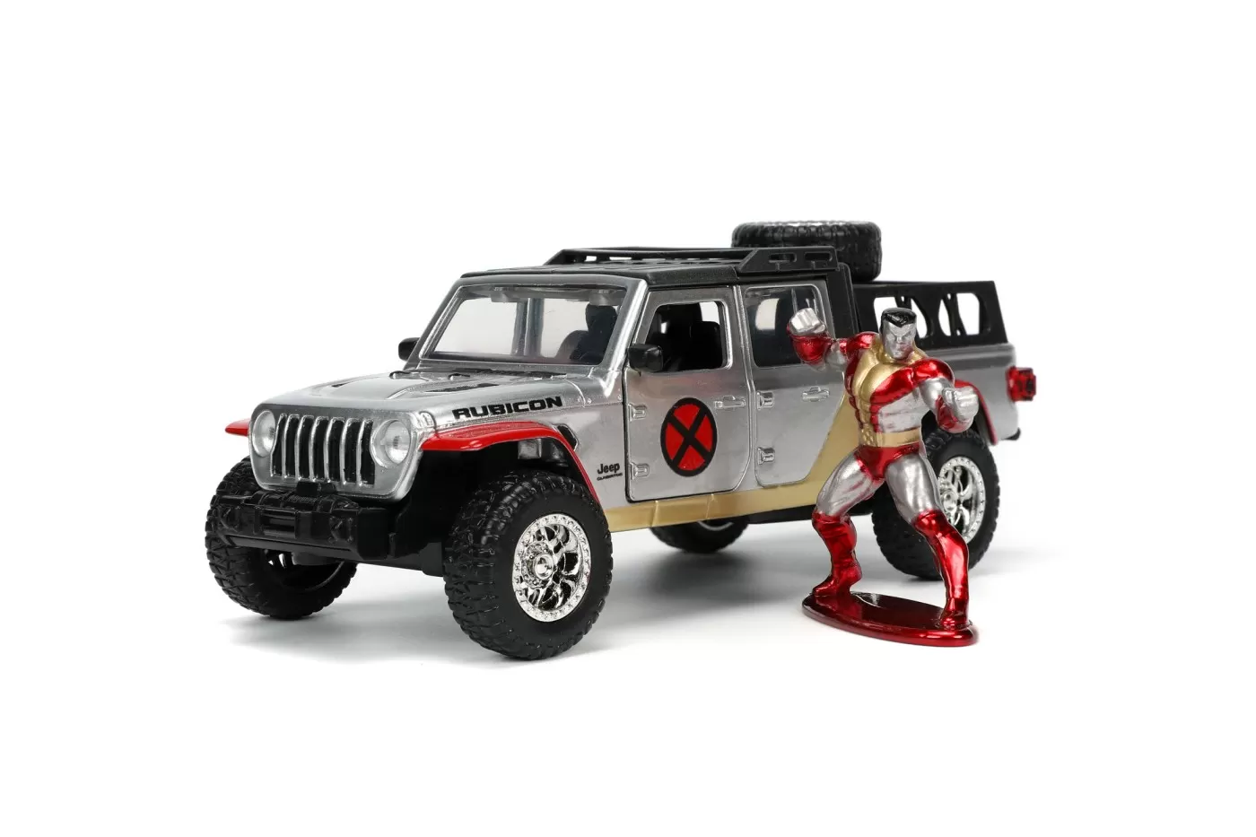 Jada marvel set masinuta metalica jeep gladiator scara 1:32 si figurina din metal colossus [2]