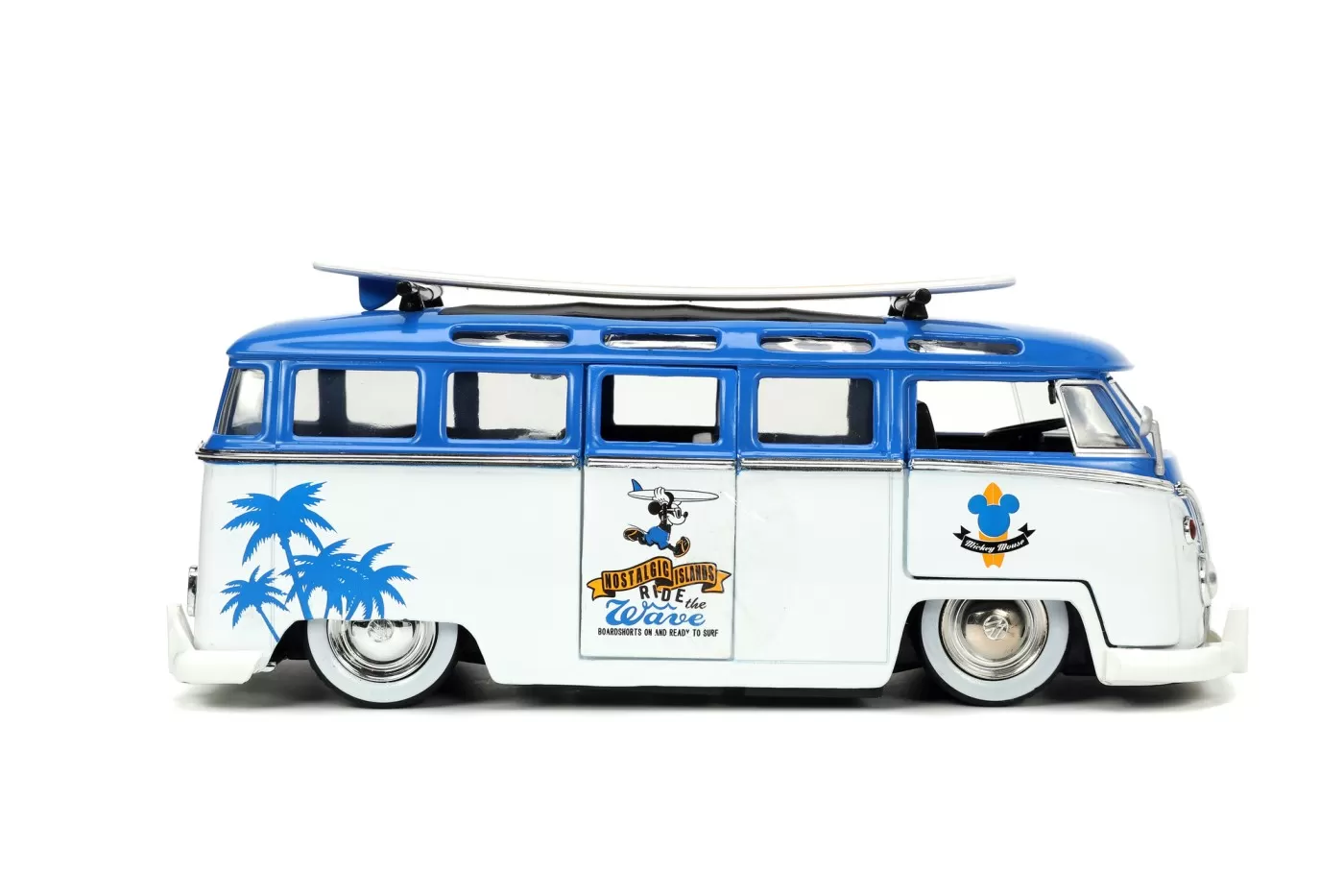 Jada masina din metal volkswagen t1 bus scara 1 la 24 si figurina mickey mouse [5]