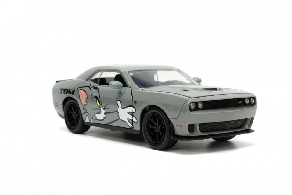 Jada masina metalica dodge challenger hellcat scara 1 la 24 si figurina jerry [5]