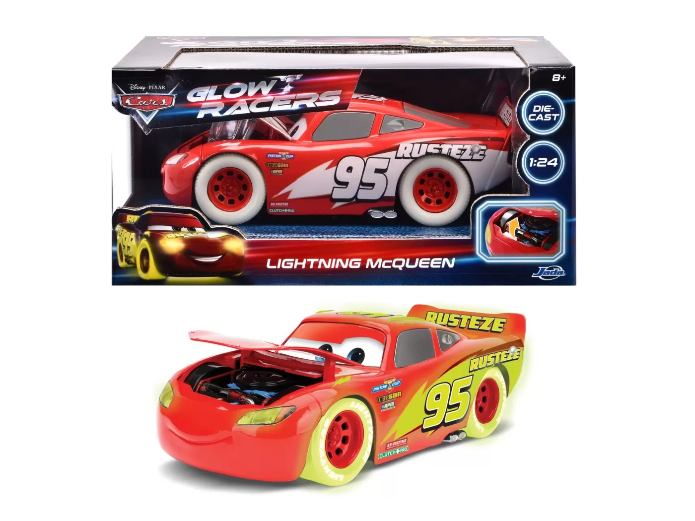 Jada masinuta metalica fulger mcqueen fosforescenta scara 1:24 [1]