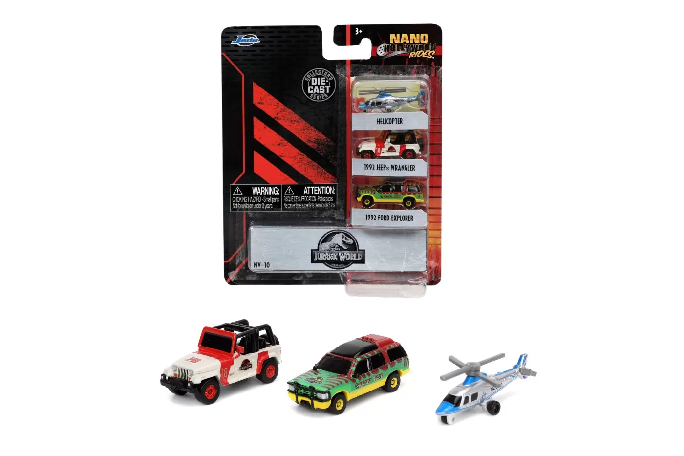 Jada set 3 masinute metalice jurassic 4cm [7]