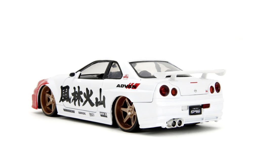 Jada set figurina metalica 6cm si masinuta nissan skyline gtr scara 1 la 24 copii cu varsta peste 8 ani [3]