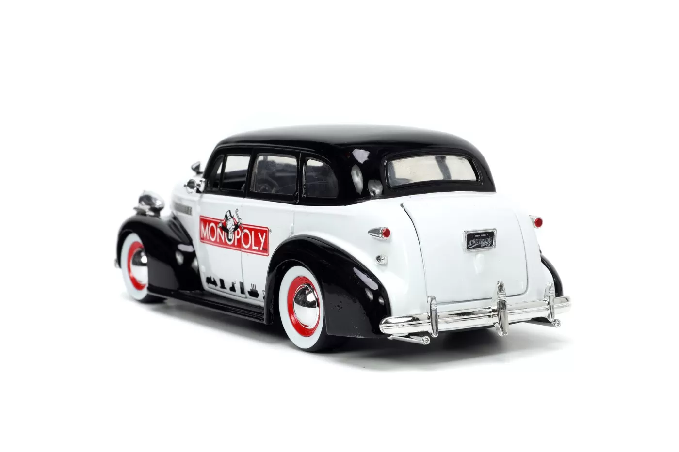 Jada set masinuta metalica chevrolet master deluxe 1939 scara 1:24 si figurina mr monopoly [7]