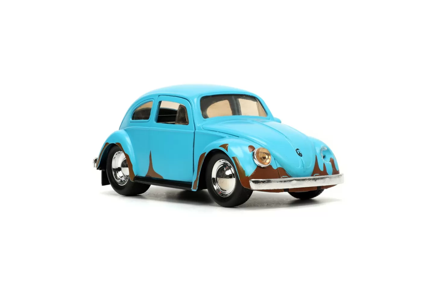Jada set masinuta metalica volkswagen bettle scara 1:32 si figurina metalica stitch [6]