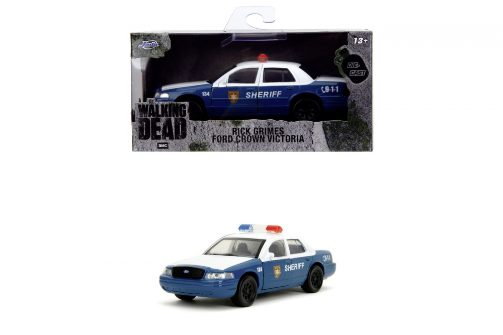 Jada the walking dead rick crimes masinuta metalica ford crown victoria scara 1:32 [8]