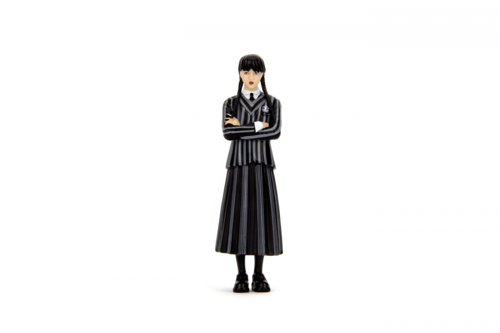 Jada wednesday set masinuta metalica volkswagen beetle 1:24 si figurina metalica wednesday 7cm [3]