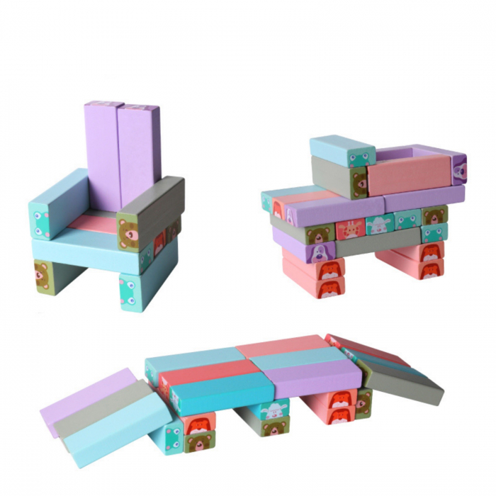 Joc Turnul instabil din lemn Jenga cu animale - micostore.ro [3]