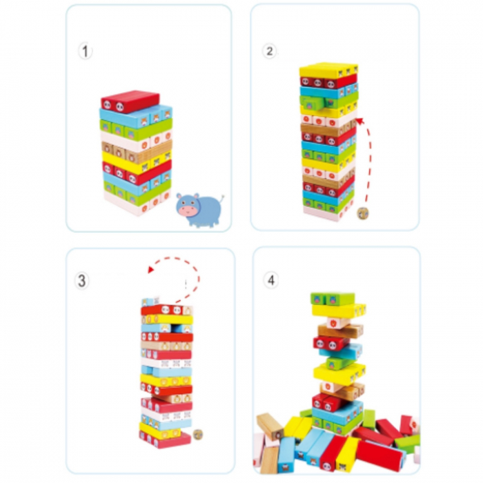 Joc Turnul instabil din lemn Jenga si Joc Domino. [3]